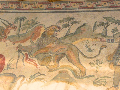 Mosaics from Villa del Casale Unesco Site in Sicily
